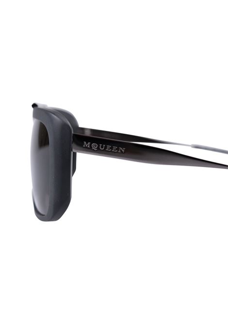 Occhiali Da Sole Rettangolari Neri/Grigi ALEXANDER MCQUEEN | 832528-J07701003